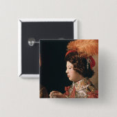 ダイヤモンドのエースが付いている詐欺 缶バッジ (正面&裏面)