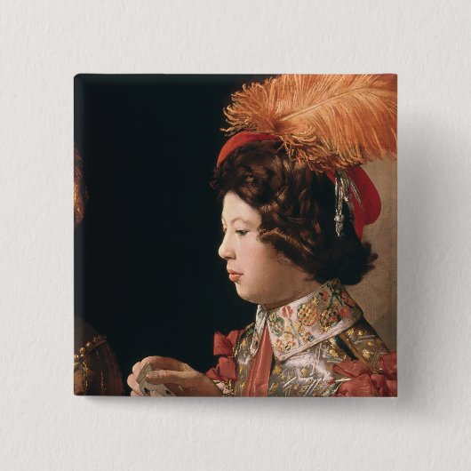 ダイヤモンドのエースが付いている詐欺 缶バッジ (正面)