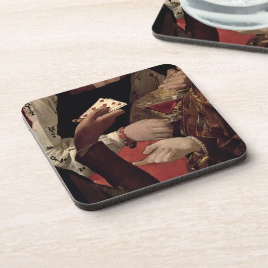 ダイヤモンドのエースを持つ詐欺師、の詳細 コースター (左側)