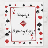 ダイヤモンドのエース – ベガススタイル誕生日 ワインラベル (シングルラベル)