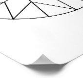 ダイヤモンドのカットされたファセットの比率と名前のグラフ ポスター (角)