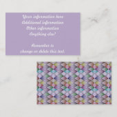 ダイヤモンドのキルトパターンカスタムな名刺 名刺 (正面/裏面)