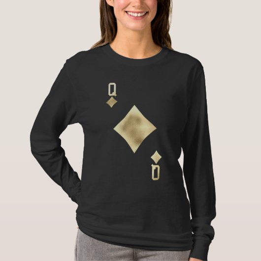 ダイヤモンドのクイーン – 遊のカードハロウィーン Tシャツ (正面)