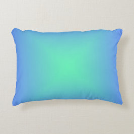 ダイヤモンドのグラデーション青からアクアマリングリーン アクセントクッション