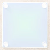 ダイヤモンドのグラデーション青からアクアマリングリーン ガラスコースター (裏面)