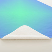 ダイヤモンドのグラデーション青からアクアマリングリーン シェルパブランケット (3/4)