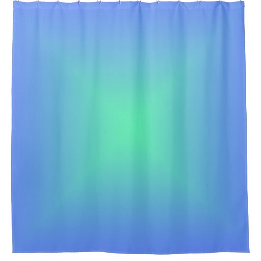 ダイヤモンドのグラデーション青からアクアマリングリーン シャワーカーテン (正面)