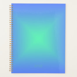 ダイヤモンドのグラデーション青からアクアマリングリーン プランナー手帳
