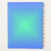 ダイヤモンドのグラデーション青からアクアマリングリーン プランナー手帳 (裏面)