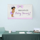 ダイヤモンドのグリッターの民族のプリンセスの女の赤ちゃんのラベンダー 横断幕 (トレードショー)