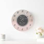 ダイヤモンドのグリッターの《写真》ぼけ味の第25結婚記念日 ラージ壁時計 (ホーム)