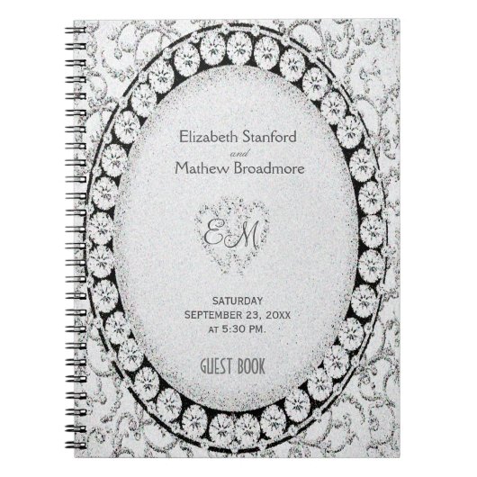 ダイヤモンドのグリッター|の来客名簿 ノートブック (正面)