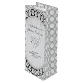 ダイヤモンドのグリッター|の結婚のワインのバッグ ワインギフトバッグ (正面アングル)