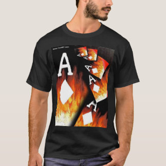 ダイヤモンドのコラージュのトランプのポーカーの芸術の装飾のTシャツのエース Tシャツ