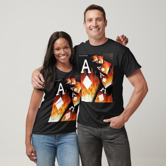 ダイヤモンドのコラージュのトランプのポーカーの芸術の装飾のTシャツのエース Tシャツ (ユニセックス)