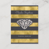 ダイヤモンドのジュエリーの名刺の宝石用原石の宝石屋 名刺 (正面)