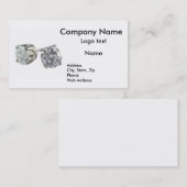 ダイヤモンドのスタッドの名刺 名刺 (正面/裏面)