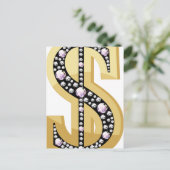 ダイヤモンドのドル記号2 ポストカード (スタンド正面)