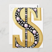 ダイヤモンドのドル記号2 ポストカード (正面/裏面)