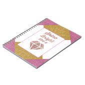 ダイヤモンドのノートのように明るい輝やき ノートブック (左側)