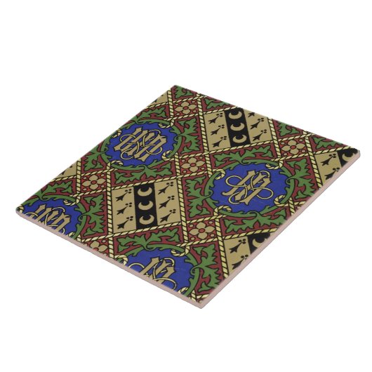 ダイヤモンドのプリントの聖職の壁紙のデザイン タイル (側面)