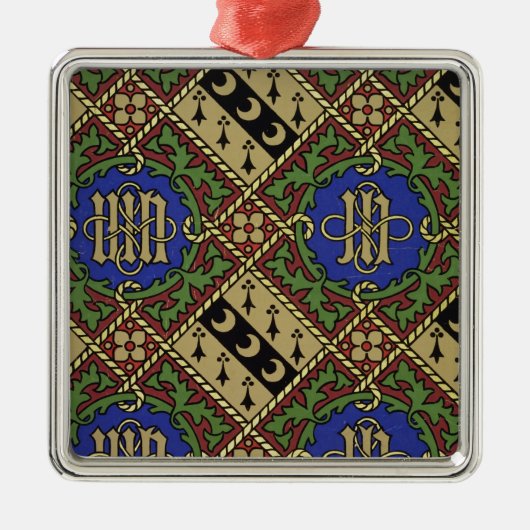 ダイヤモンドのプリントの聖職の壁紙のデザイン メタルオーナメント (正面)