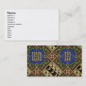 ダイヤモンドのプリントの聖職の壁紙のデザイン 名刺 (正面/裏面)