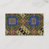 ダイヤモンドのプリントの聖職の壁紙のデザイン 名刺 (裏面)