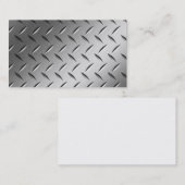 ダイヤモンドのプレートによってブラシをかけられる金属の名刺 名刺 (正面/裏面)