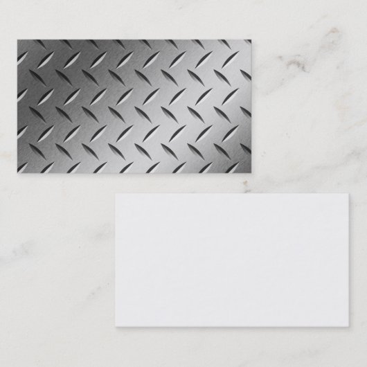 ダイヤモンドのプレートによってブラシをかけられる金属の名刺 名刺 (正面/裏面)