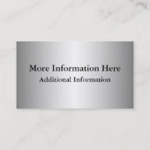 ダイヤモンドのプレートの金属の一見の名刺 名刺 (裏面)