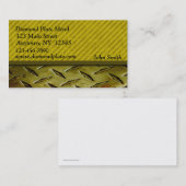 ダイヤモンドのプレートの金属の金ゴールド 名刺 (正面/裏面)