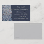 ダイヤモンドのプレートの金属 名刺 (正面/裏面)