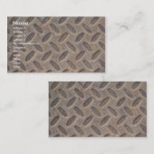 ダイヤモンドのプレートの鋼鉄床 名刺 (正面/裏面)