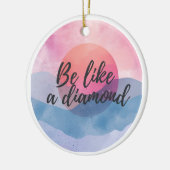 ダイヤモンドのメッセージのようやる気を起こさせるである セラミックオーナメント (左)