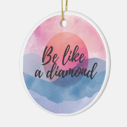 ダイヤモンドのメッセージのようやる気を起こさせるである セラミックオーナメント (左)