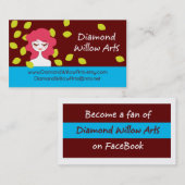 ダイヤモンドのヤナギの芸術の名刺 名刺 (正面/裏面)