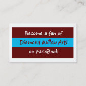 ダイヤモンドのヤナギの芸術の名刺 名刺 (裏面)