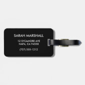 ダイヤモンドのラゲッジタグのように明るく輝く ラゲッジタグ (裏面横)