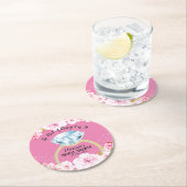 ダイヤモンドのリングや輪をモダンフローラする ラウンドペーパーコースター (インサイチュ)