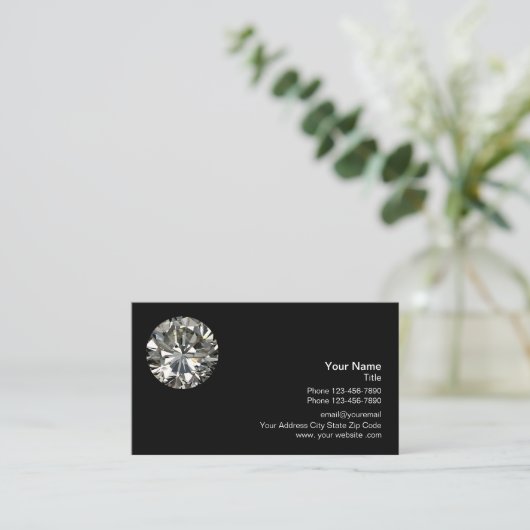 ダイヤモンドのロゴのテンプレート 名刺 (スタンド正面)