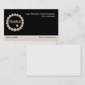 ダイヤモンドのロゴRhinestones & Pearlのロゴ 名刺 (正面/裏面)