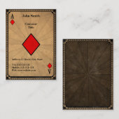 ダイヤモンドのヴィンテージのエース 名刺 (正面/裏面)