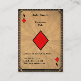ダイヤモンドのヴィンテージのエース 名刺