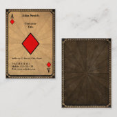 ダイヤモンドのヴィンテージのエース 名刺 (正面/裏面)