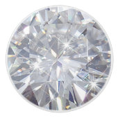 ダイヤモンドの一つはめの宝石の陶磁器の引出しの引きのノブ セラミックノブ (正面)