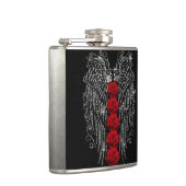 ダイヤモンドの天使の翼及び赤いバラ フラスク (右)