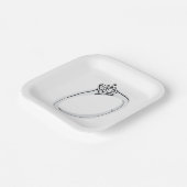 ダイヤモンドの婚約指輪 ペーパープレート (傾斜あり)