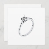 ダイヤモンドの婚約指輪 招待状 (正面/裏面)