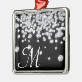 ダイヤモンドの宝石のジュエリーのモノグラムのイニシャルのオーナメント メタルオーナメント (左)